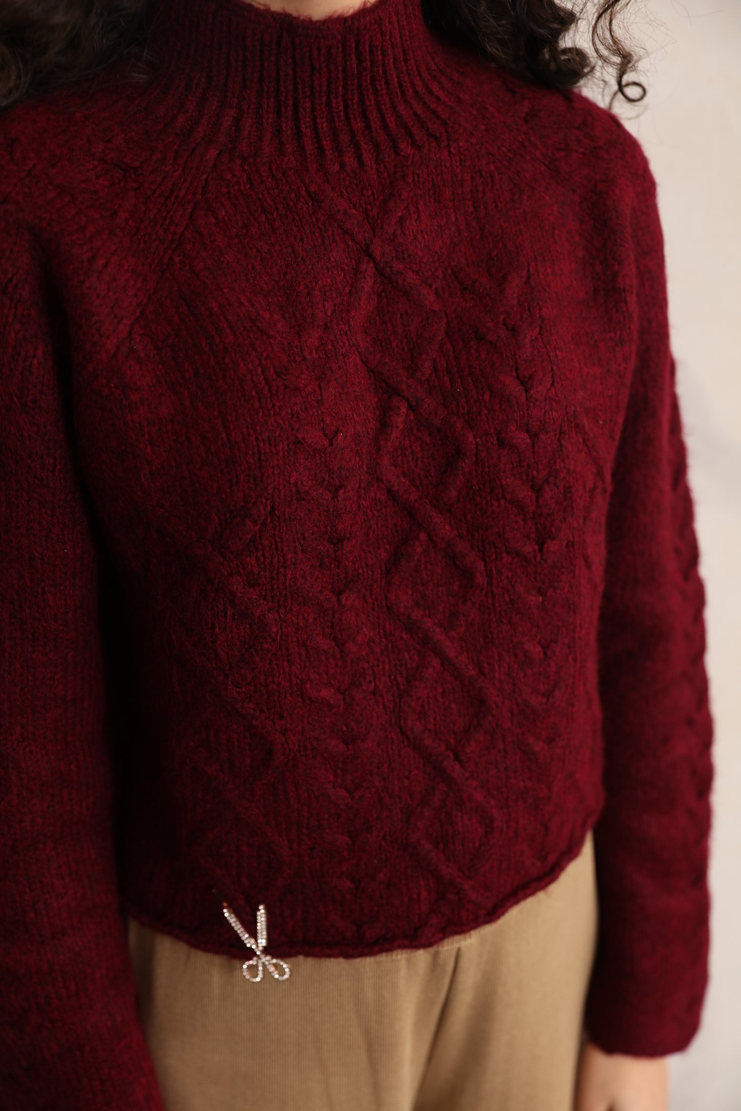 Claret knitwear sweater