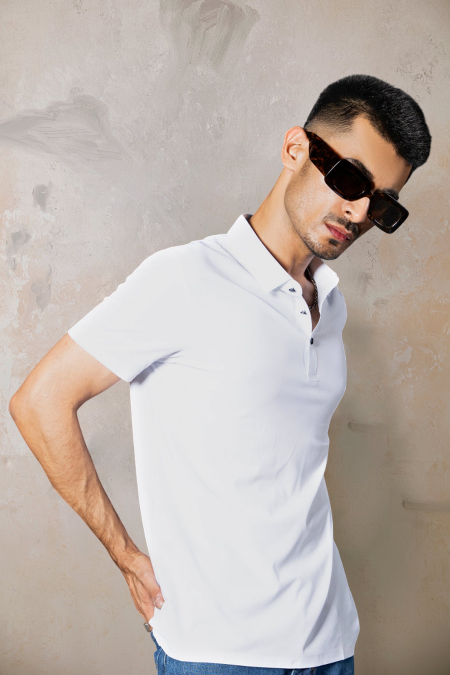White Dry Fit Polo Shirt